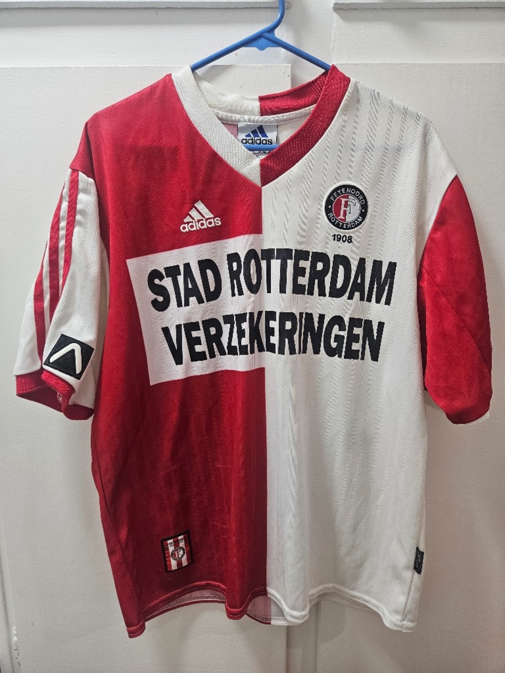 Rare Vintage 1998-2000 Feyenoord Rotterdam Home Jersey - Adidas - L